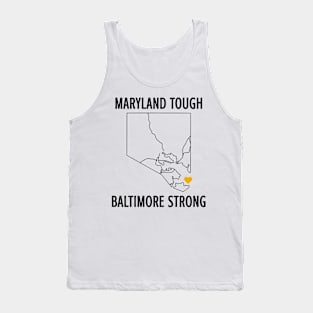 Maryland-Tough-Baltimore-Strong Tank Top